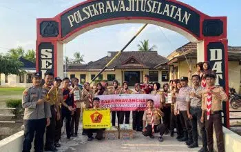 Polsek Rawa Jitu Selatan Cetak Generasi Tangguh Saka Bhayangkara Digembleng Latihan Tongkat Dan Borgol, Siap Jadi Pelopor Kamtibmas