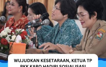 Wujudkan Kesetaraan Gender, Ketua TP PKK Karo Hadiri Sosialisasi Pengarusutamaan Gender 2026
