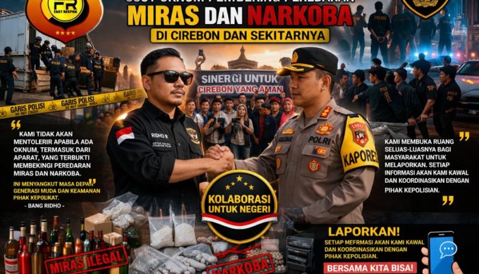 PW-FRN Counter Polri Tegaskan Komitmen Usut Oknum Pembeking Peredaran Miras dan Narkoba di Cirebon ‎