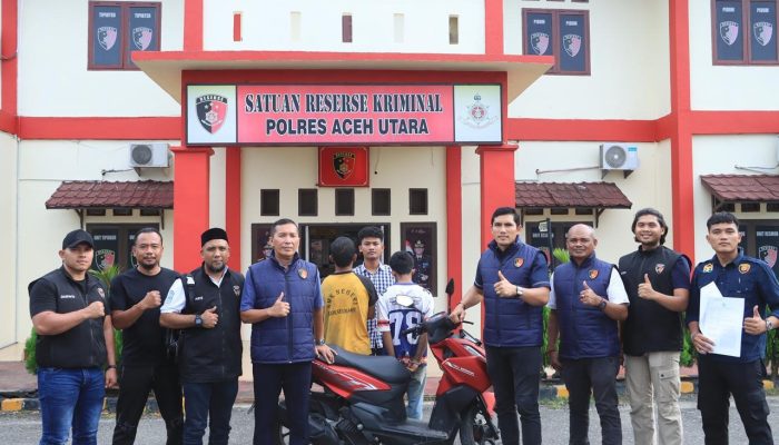 Sat Reskrim Polres Acèh Utara Ungkap Kasus Curanmor dalam 1×12 Jam