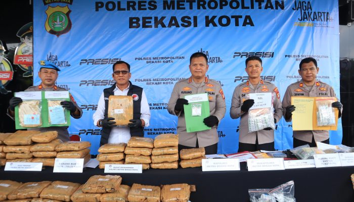Polres Metro Bekasi Kota Ungkap 80 Kasus Narkoba hingga April 2026, Menyelamatkan lebih dari 62 ribu jiwa