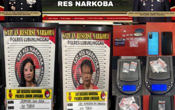 Berantas Jaringan Narkoba, Penyidik Satresnarkoba Polres Lubuk Linggau Tangkap Pria dan Wanita Pengedar