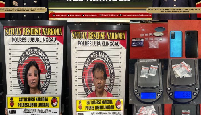 Berantas Jaringan Narkoba, Penyidik Satresnarkoba Polres Lubuk Linggau Tangkap Pria dan Wanita Pengedar