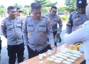 Komitmen Polres Aceh Utara Berantas Narkoba, Personil di Tes Urine Secara Acak