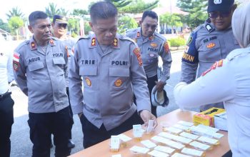 Komitmen Polres Aceh Utara Berantas Narkoba, Personil di Tes Urine Secara Acak