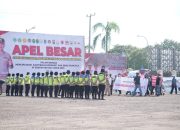 Aksi Cepat Personel Gabungan dalam Simulasi Sispamkota Polda Sumsel di Kabupaten OKI