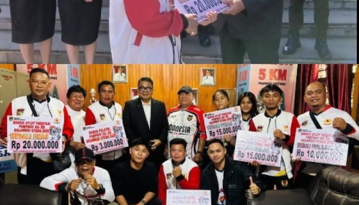 Dondokambey dan Vasung Salurkan Bonus Atlit dan Pelatih Minahasa di-Momen Hardiknas