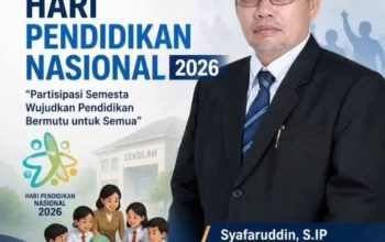 kepala Dinas pendidikan dan kebudayaan tanjung jabung timur ucapkan selamat hari pendidikan Nasional 2026