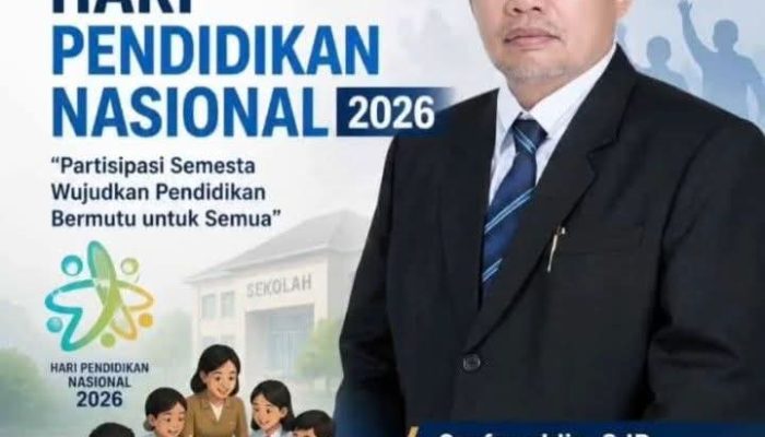 kepala Dinas pendidikan dan kebudayaan tanjung jabung timur ucapkan selamat hari pendidikan Nasional 2026