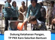 TP PKK Karo Salurkan Bantuan Benih Ikan Lele di Desa Temburun