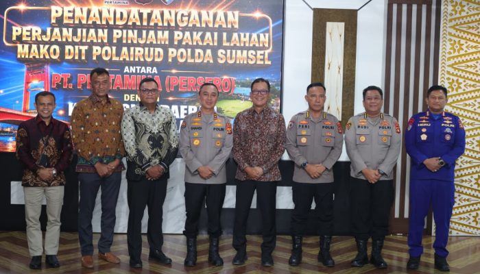 Dukung Infrastruktur Maritim, Polda Sumatera Selatan Perkuat Sinergi Aset Bersama PT Pertamina (Persero)