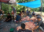 Warga Perum Keyla II Bungo Sukses Gelar Acara Penyembelihan Hewan Qurban