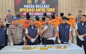 Sat Narkoba Polres Simalungun Torehkan Rekor Terbaik, Operasi Antik Toba 2026 Ringkus 53 Tersangka Dan Sita Lebih Dari Satu Kilogram Narkoba