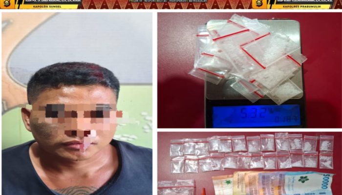 Polres Prabumulih Gerebek Rumah Kosong yang Dijadikan Tempat Pengemasan Sabu, 24 Paket Siap Edar Disita