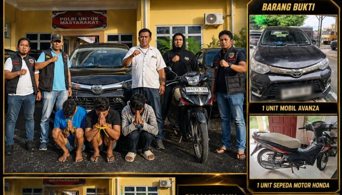 Sat Reskrim Polres Simalungun Tangkap Pelaku 3C, Tim Jatanras URC Ungkap Kasus dan Amankan Lima Tersangka