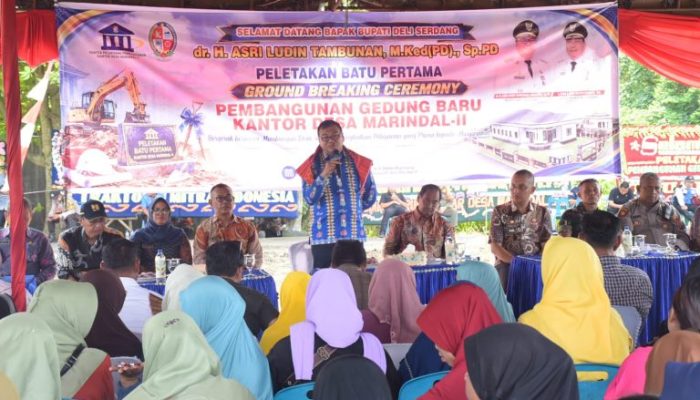 Bupati Apresiasi Pembangunan Kantor Desa Marindal II Berbasis Swadaya Masyarakat