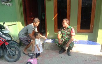 Jalin Silahturahmi Dengan Baik, Babinsa Serengan Komsos Dengan Warga Binaan