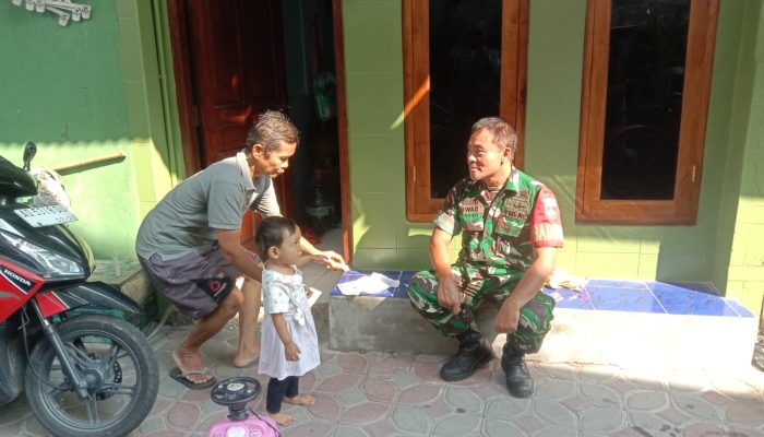 Jalin Silahturahmi Dengan Baik, Babinsa Serengan Komsos Dengan Warga Binaan