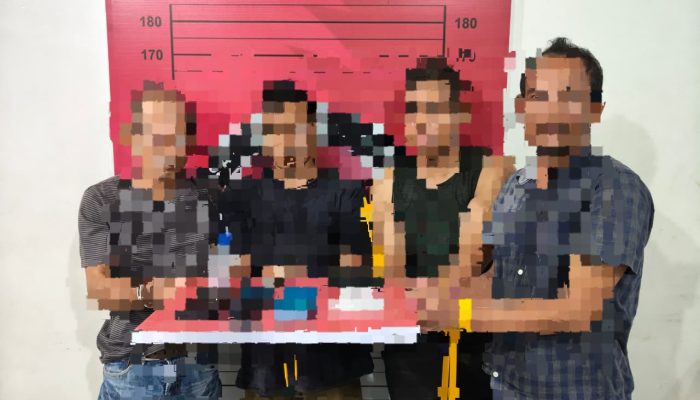 Empat Pria Beserta BB Sabu 64 Gram di Amankan Aparat Kepolisian