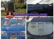 Dugaan Distribusi Solar Ilegal Kembali Mencuat Sebuah Mobil Tangki Biru Putih