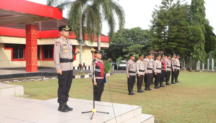 Pimpin Apel Pagi, Kapolres Banyuasin Tekankan Disiplin dan Kesiapan Personel