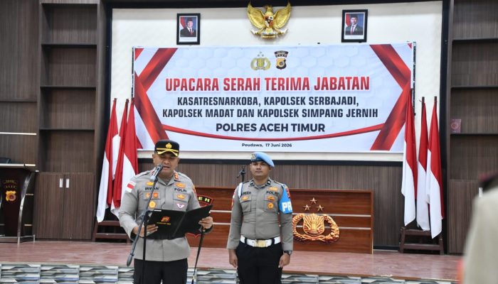Empat Pejabat Polres Aceh Timur Berganti, Kapolres Tekankan Profesionalisme dan Pelayanan kepada Masyarakat*