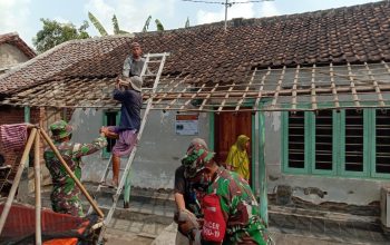 ‎Karya Bakti Semester I TA 2026, Kodim 0620/Kabupaten Cirebon Laksanakan Rehab RTLH di Desa Semplo ‎
