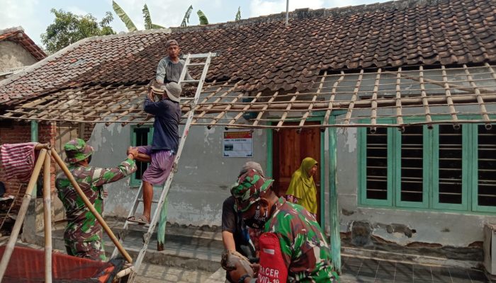 ‎Karya Bakti Semester I TA 2026, Kodim 0620/Kabupaten Cirebon Laksanakan Rehab RTLH di Desa Semplo ‎