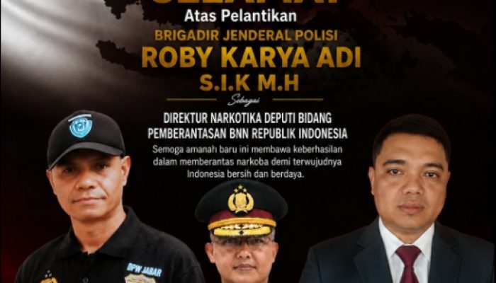 PW-FRN Counter Polri DPC Cirebon Raya Ucapkan Selamat Atas Pelantikan Brigjen Pol. Roby Karya Adi Sebagai Direktur Narkotika BNN RI