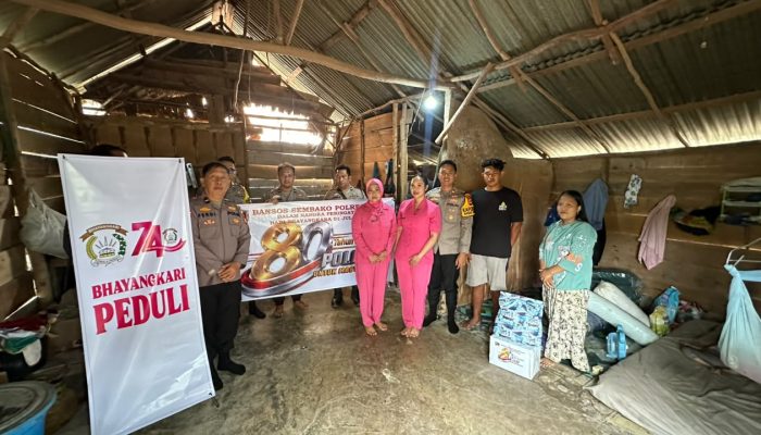 Sambut Hari Bhayangkara ke-80, Polres Muba Ringankan Beban Keluarga Anak Penderita Hidrosefalus