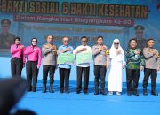 Ketua Bhayangkari Daerah Sumsel Turun Langsung Dampingi Layanan Kesehatan dan Bansos untuk Masyarakat