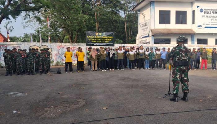 Kodim 0614/Kota Cirebon Gelar Kegiatan Karya Bakti di Kawasan Eks Terminal Harjamukti