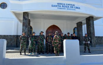 Di Balik Seragam Loreng, Ada Kepedulian: Kodim 1302/Minahasa Turun Langsung Bangun Gereja Bersama Warga