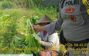 Bhabinkamtibmas Polsek Talang Kelapa Perkuat Edukasi Pemanfaatan Pekarangan untuk Ketahanan Pangan Keluarga