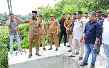 bupati al- farlaky tinjau jembatan gantung bhom lama- blang simpoe 5 FB IMG 1784014587142