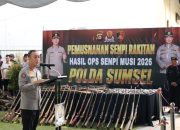 Polda Sumsel Musnahkan Ratusan Senpi Ilegal, Kapolda: Negara Hadir Menjamin Rasa Aman Masyarakat