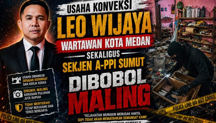 Maling Keparat Jarah Usaha Konveksi Sekjen A-PPI Sumut, 4 Mesin Gerinda Raib Digondol!
