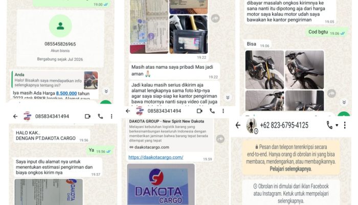 Niat Beli Sepeda Motor di Marketplace Facebook, Ditipu Hingga Jutaan dan Pelakunya Terus Minta Dikirimi Uang