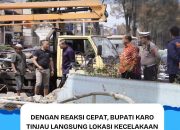 Bupati Karo Tinjau Langsung Lokasi Kecelakaan Tugu Perjuangan Berastagi