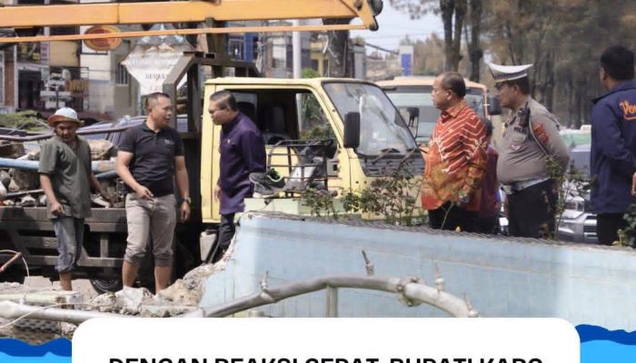 Bupati Karo Tinjau Langsung Lokasi Kecelakaan Tugu Perjuangan Berastagi