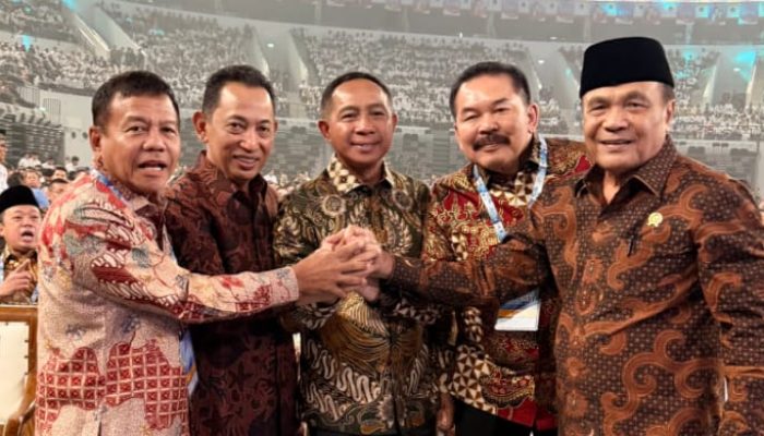 Kapolri dan Empat Pimpinan Lembaga Hadiri Puncak Harkopnas 2026 di Jakarta