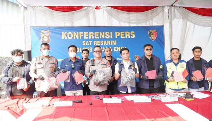 Polda Sumsel Selamatkan Negara dari Potensi Kerugian Rp95,9 Miliar, 11 Pelaku Tambang Ilegal Muara Enim Ditangkap
