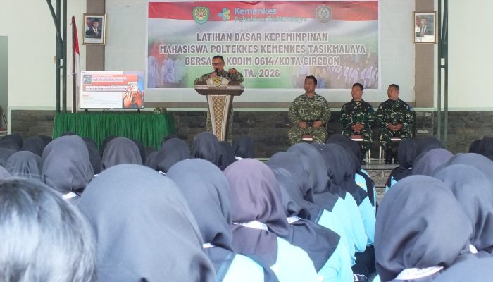 Kodim 0614/Kota Cirebon Buka Latihan Dasar Kepemimpinan Mahasiswa Poltekkes Kemenkes Tasikmalaya TA 2026