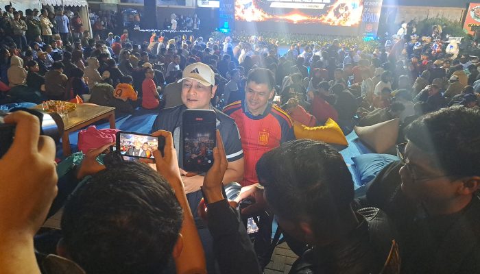 Sambut Hangat Kedatangan Kapolda Jabar dan Jajaran PJU Polda Jabar di Acara Nonton Bareng Final Piala Dunia 2026 Kiara Artha Park Bandung ‎