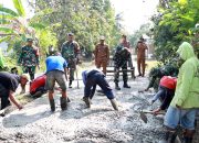 Pembangunan Jalan Rabat Beton TMMD Ke-129 Kodim 0620/Kab. Cirebon Dikebut Demi Kesejahteraan Warga