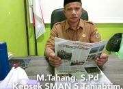 Kepala SMA negeri 5 tanjung jabung timur,M.tahang,s,pd sampaikan saat upacara peringatan hari lahir pancasila 2026