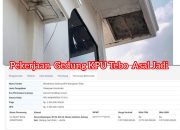 Ambil Untung Besar, Kantor KPU Tebo Dikerjakan Asal Jadi, Masyarakat Tebo Merasa Dirugikan, Pekerjaan Gedung Asal Jadi Oleh Kontraktor.