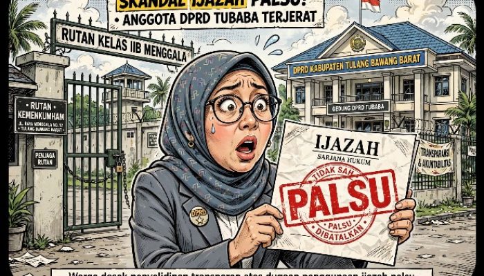 Skandal Ijazah Palsu! Anggota DPRD Tubaba Fraksi Demokrat Dijebloskan ke Rutan Menggala