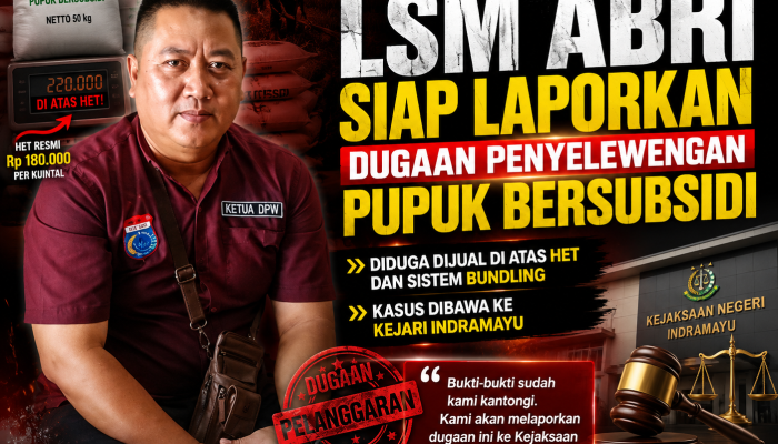 Diduga Jual Pupuk Subsidi di Atas HET, LSM ABRI Siapkan Laporan ke Kejari Indramayu