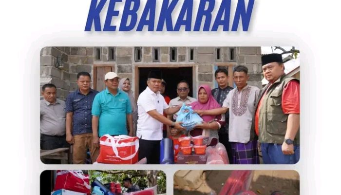 Wabup Tebo Serahkan Bantuan bagi Korban Kebakaran di Desa Malako Intan
